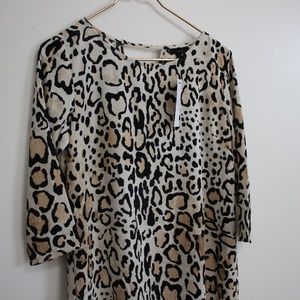NWT Boutique Leopard shift dress